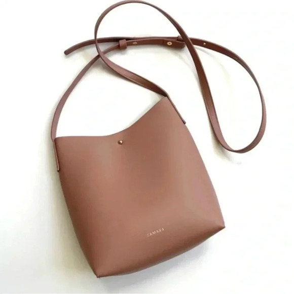 Anthropologie Samara medium shoulder dusty pink crossbody purse - Picture 1 of 13